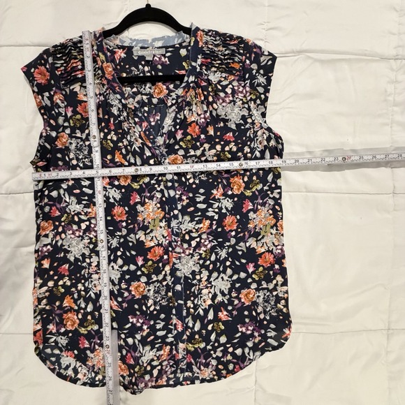 Women's Work Blouse Sleeveless V Neck Lightweight Office Top Daniel Rainn M - Picture 6 of 12